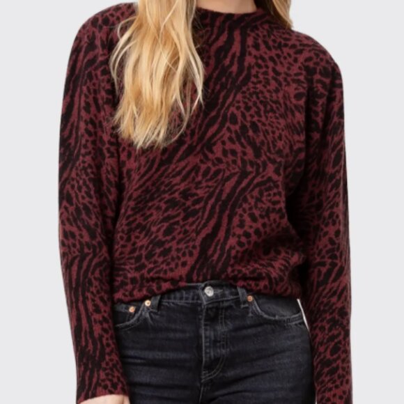 Rails Genevieve animal-print wool-cashmere sweater - Size Small - Picture 1 of 10
